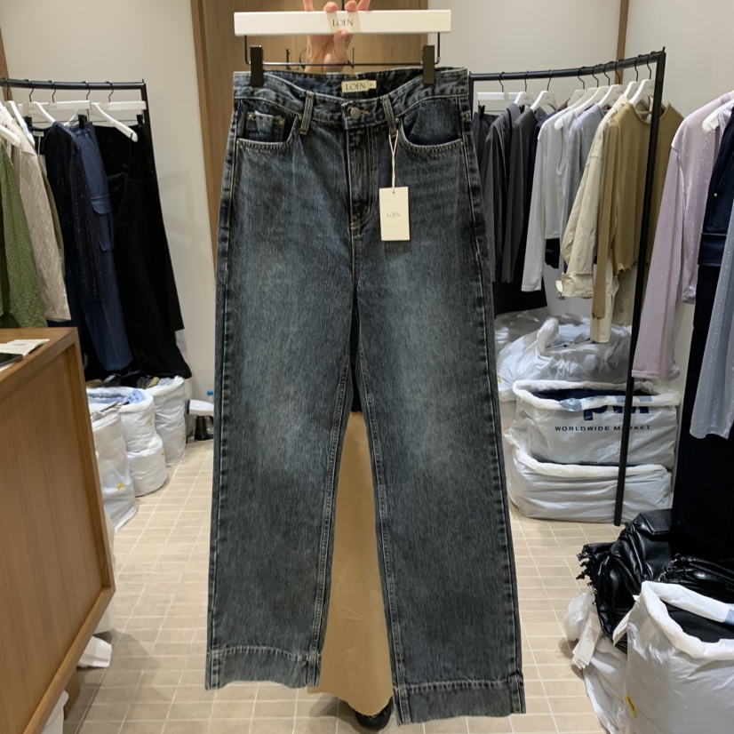 LOFN韓國直郵㊣女士新品推薦25秋冬休閑時尚人氣真品牛仔褲LOFN牛仔褲圖色1
