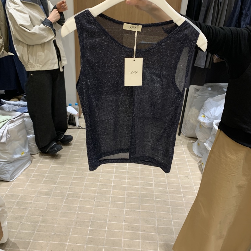 LOFN東大門㊣實拍女士新品推薦職業時尚人氣真品熱賣吊帶背心LOFN吊帶/背心圖色4