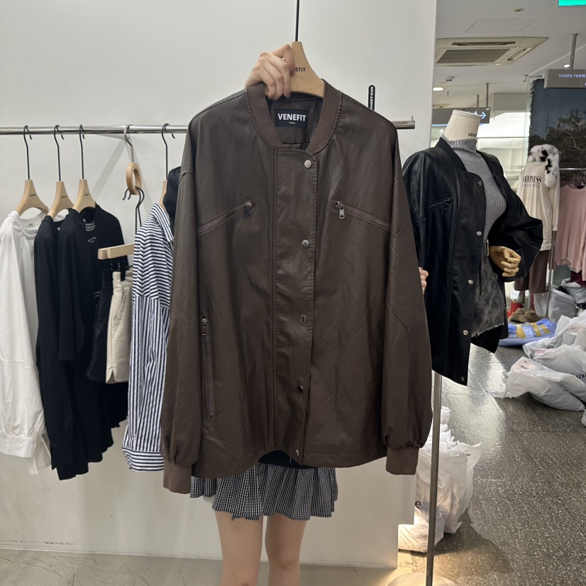 VENEFIT東大門㊣直郵女裝新款人氣25秋冬推薦熱賣真品時尚夾克VENEFIT/JENNIE夾克圖色1