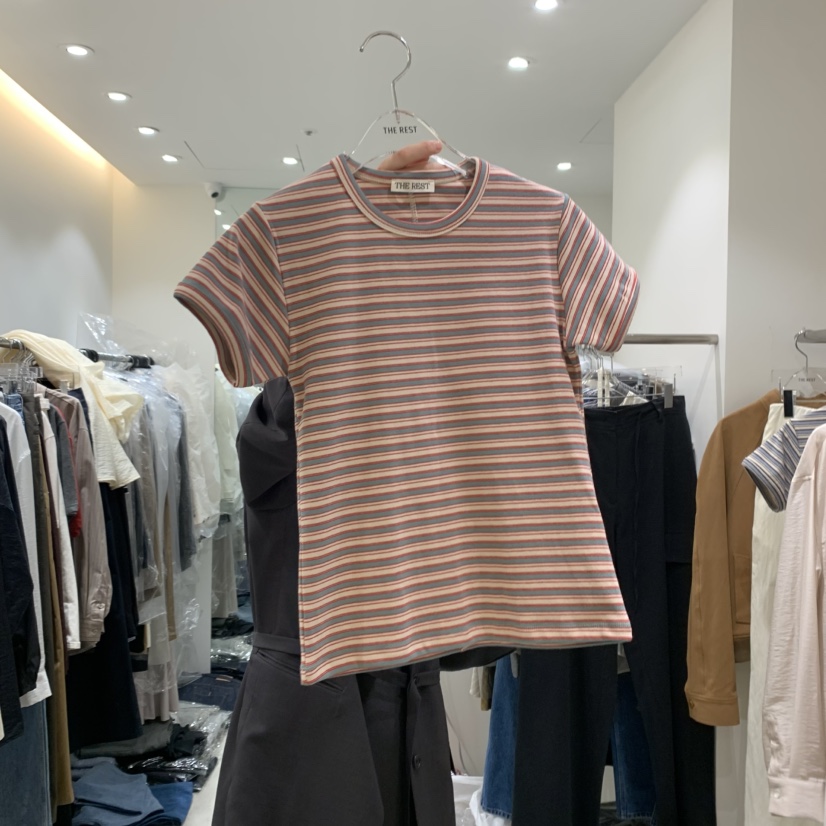 THE REST東大門㊣實拍女士新款休閑25秋冬時尚職業推薦T恤THE REST/UNNOEUDT恤圖色2