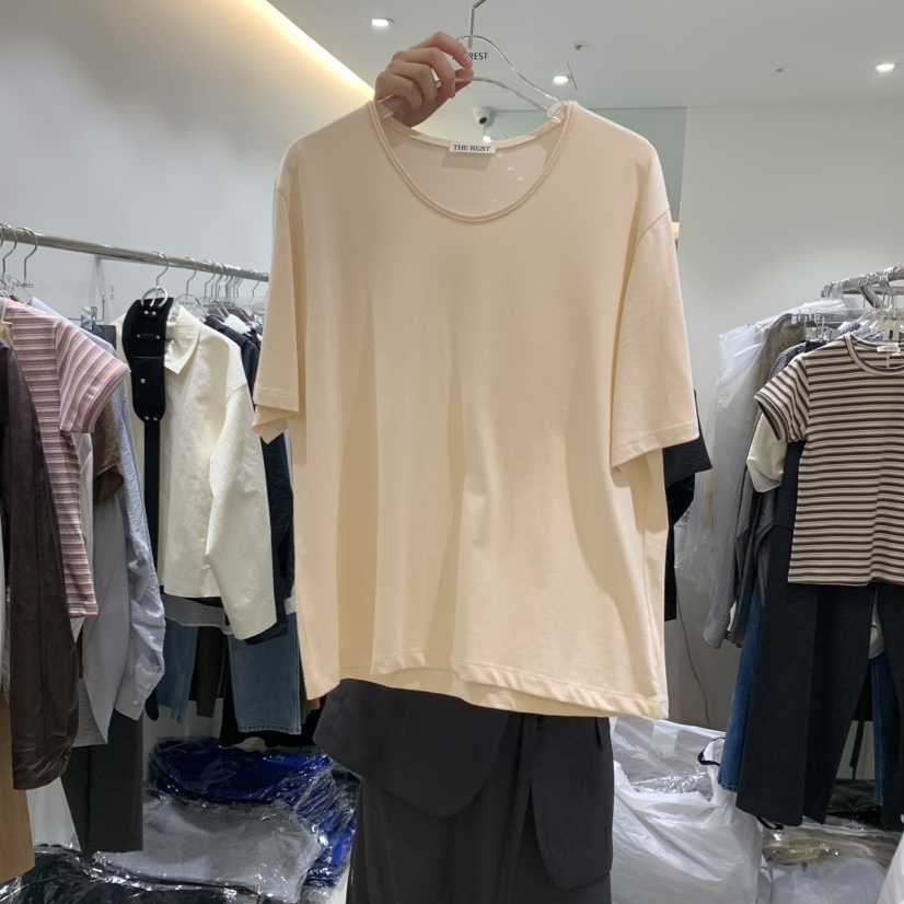 THE REST韓國直郵㊣女裝新款休閑推薦時尚熱賣人氣職業T恤THE REST/UNNOEUDT恤圖色2