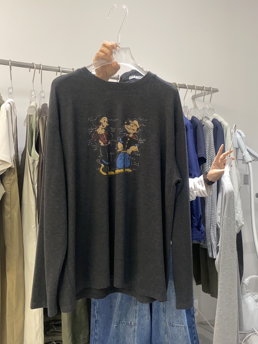 LOOKK韓國代購㊣女士新品25秋冬時尚推薦熱賣長袖T恤大力水手LOOKK長袖T恤圖色3
