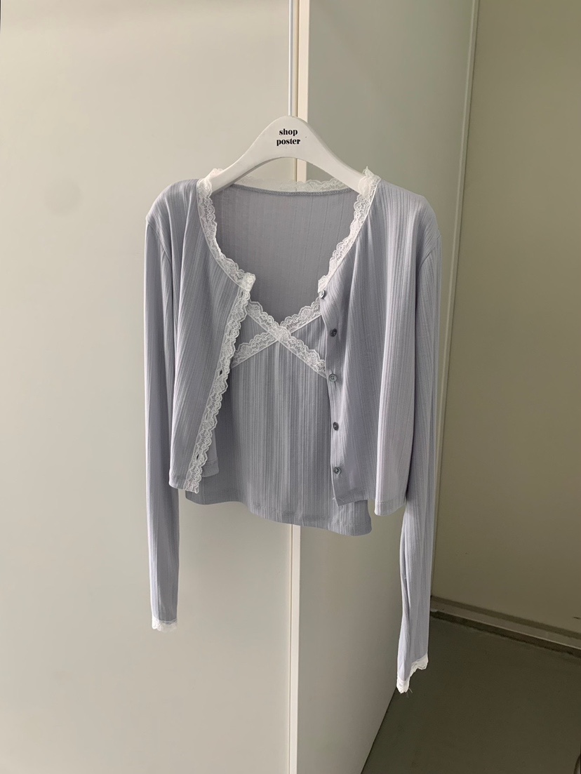 SHOP POSTER東大門㊣代購女裝新品25秋冬職業套裝套裝開衫SHOP_POSTER套裝圖色2
