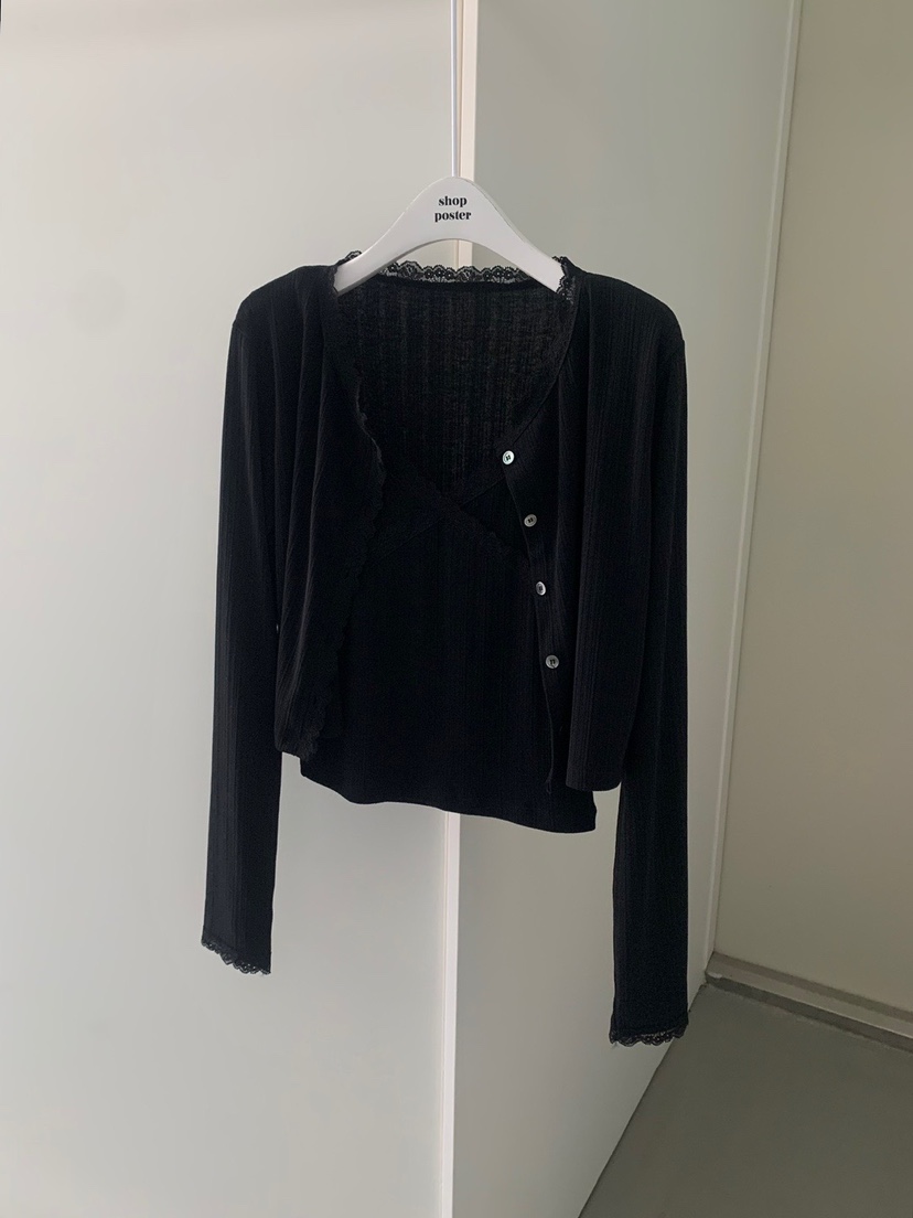 SHOP POSTER東大門㊣代購女裝新品25秋冬職業套裝套裝開衫SHOP_POSTER套裝圖色4
