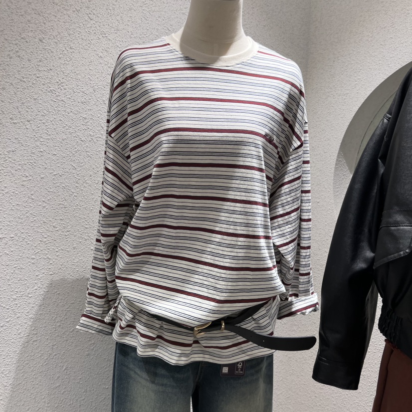 SSEMIENNE東大門㊣代購女裝新款真品推薦時尚長袖T恤不含腰帶SSENIQUE長袖T恤圖色1