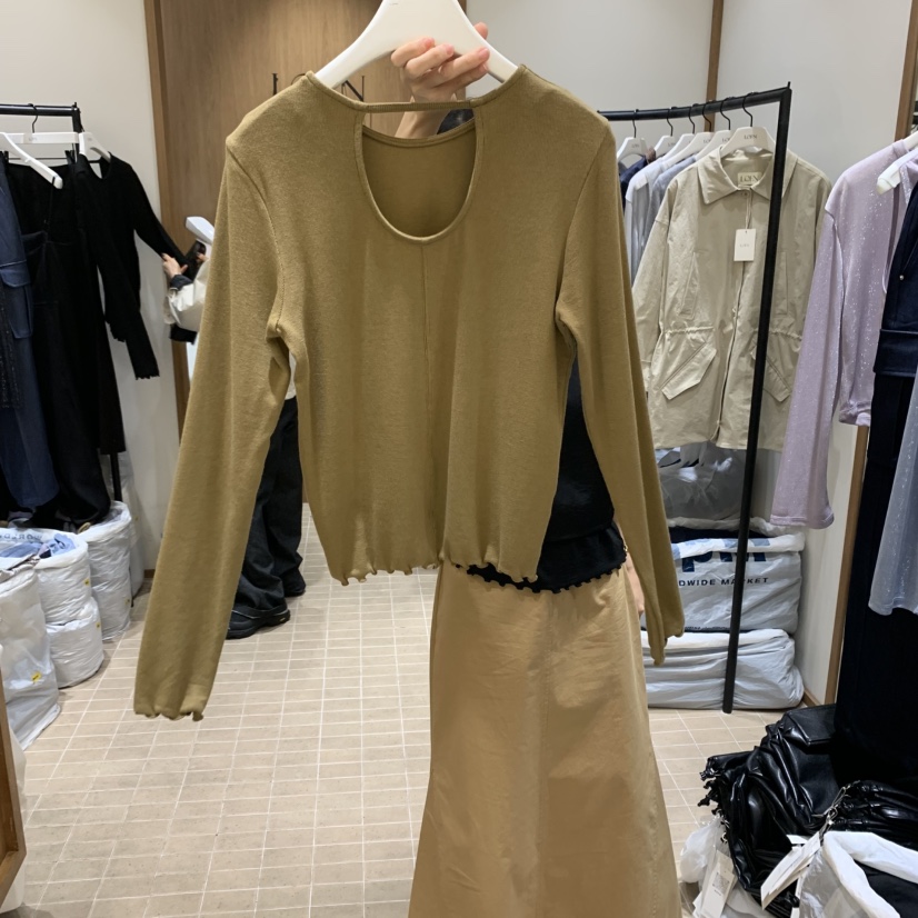 LOFN東大門㊣實拍女士新款人氣時尚休閑熱賣25秋冬推薦長袖T恤LOFN長袖T恤