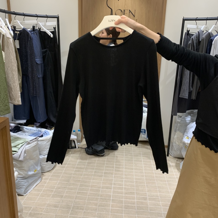 LOFN東大門㊣實拍女士新款人氣時尚休閑熱賣25秋冬推薦長袖T恤LOFN長袖T恤圖色4