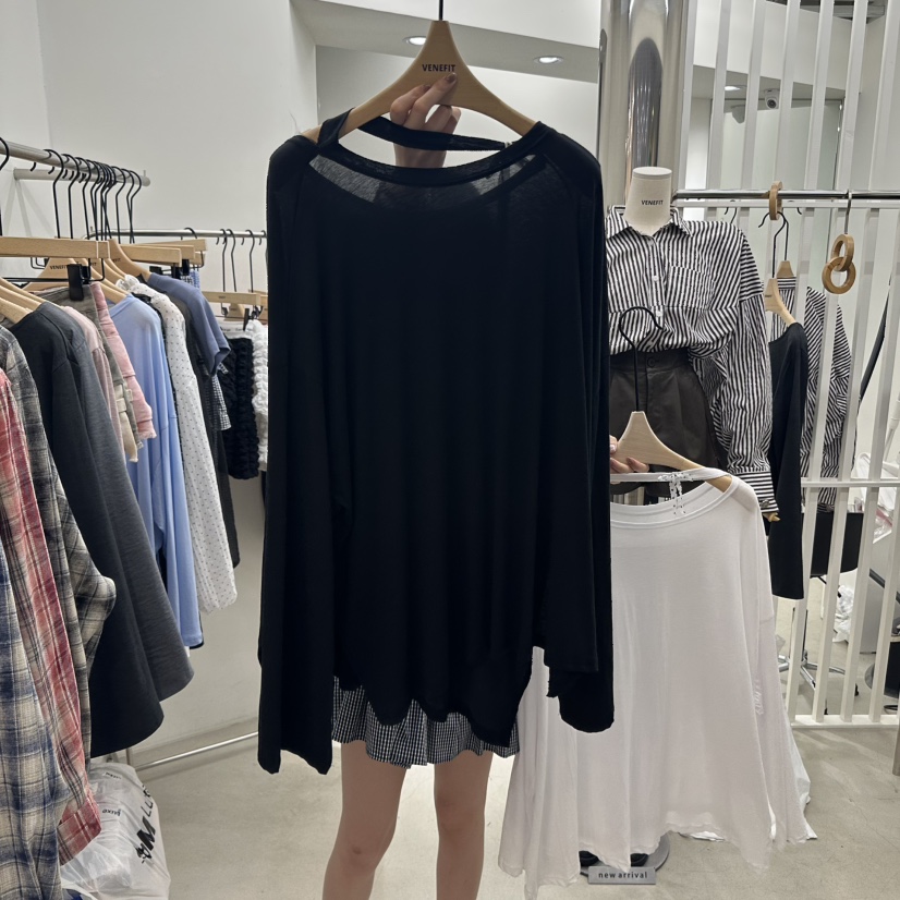 VENEFIT韓國直郵㊣女士新品時尚推薦真品休閑25秋冬長袖T恤VENEFIT/JENNIE長袖T恤圖色3