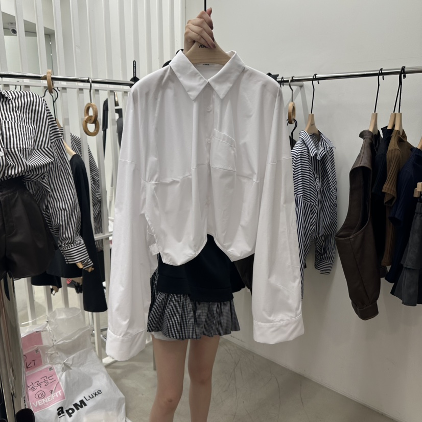 VENEFIT韓國直郵㊣女裝新款真品人氣時尚熱賣職業襯衫蕾絲衫VENEFIT/JENNIE襯衫/蕾絲衫
