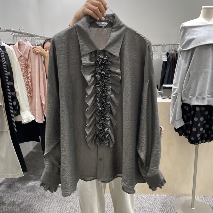ANNA VERRY-P東大門㊣代購女裝新品時尚推薦休閑襯衫蕾絲衫ANNA VERRY-P襯衫/蕾絲衫圖色2