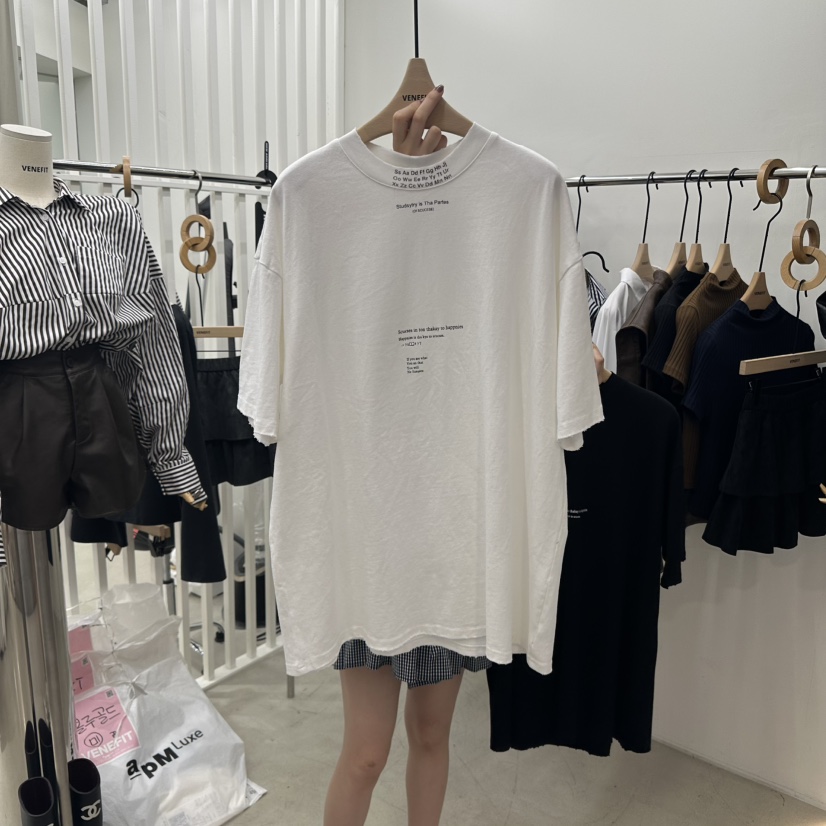 VENEFIT韓國代購㊣女裝新款職業熱賣25秋冬真品時尚休閑T恤VENEFIT/JENNIET恤