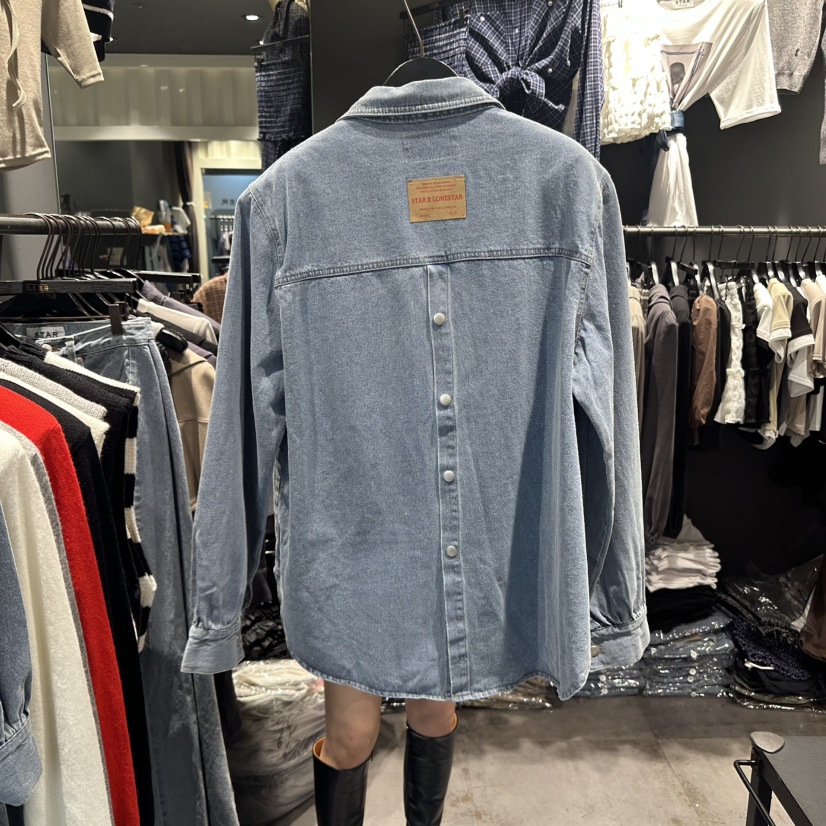 LONE STAR韓國代購㊣女裝新品休閑25秋冬推薦熱賣襯衫蕾絲衫LONE STAR襯衫/蕾絲衫