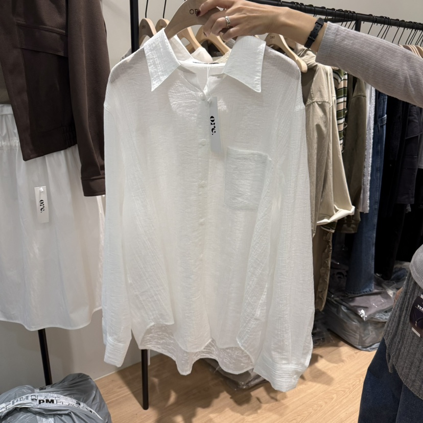 ORE-P東大門㊣實拍女裝新品真品熱賣時尚人氣休閑襯衫蕾絲衫ORE襯衫/蕾絲衫圖色1