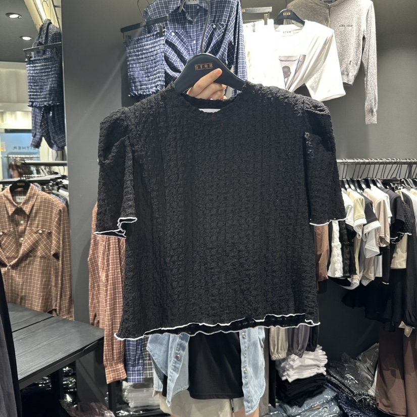 LONE STAR東大門㊣實拍女裝新品人氣職業25秋冬時尚真品T恤LONE START恤圖色2