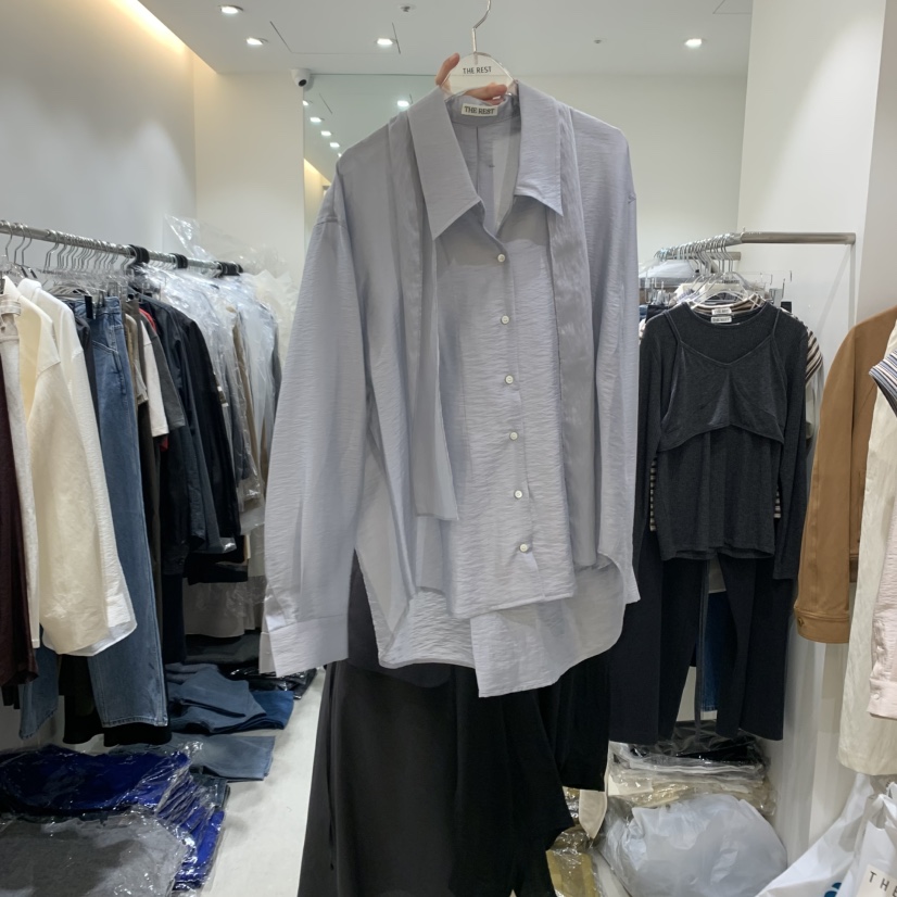 THE REST韓國代購㊣女士新品真品人氣時尚25秋冬襯衫蕾絲衫THE REST/UNNOEUD襯衫/蕾絲衫圖色4