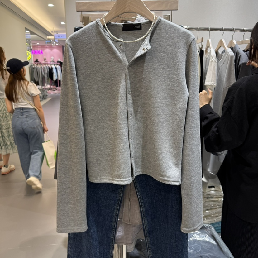 OPEN韓國直郵㊣女裝新品休閑熱賣人氣推薦時尚25秋冬針織衫開衫OPEN針織衫