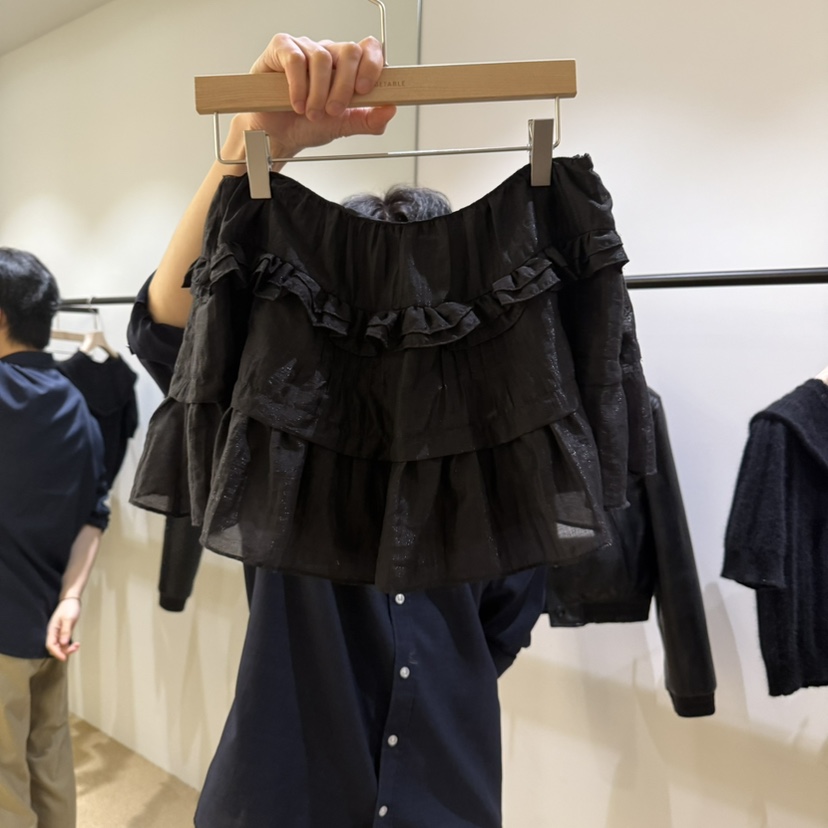 VEGETABLE韓國代購㊣女士新品真品推薦休閑25秋冬短裙荷葉邊VEGETABLE短裙圖色3