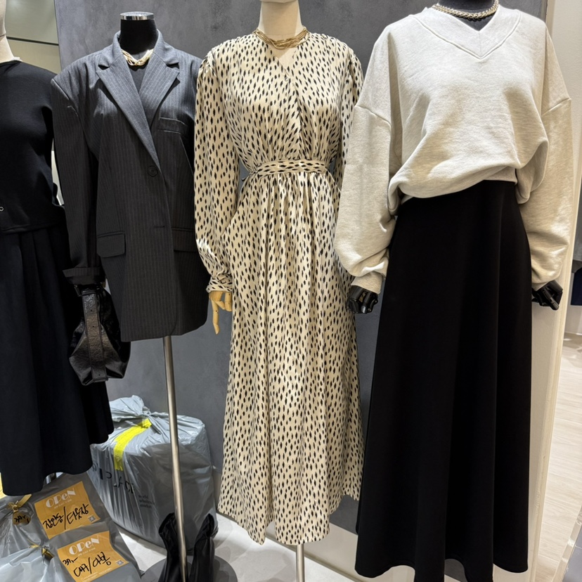OPEN韓國代購㊣女士新品真品休閑時尚職業人氣熱賣連衣裙豹紋OPEN連衣裙