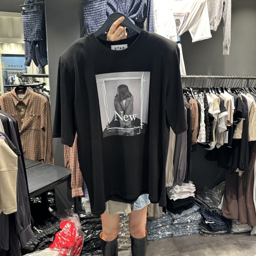 LONE STAR東大門㊣實拍女士新品真品職業人氣休閑25秋冬T恤LONE START恤圖色2
