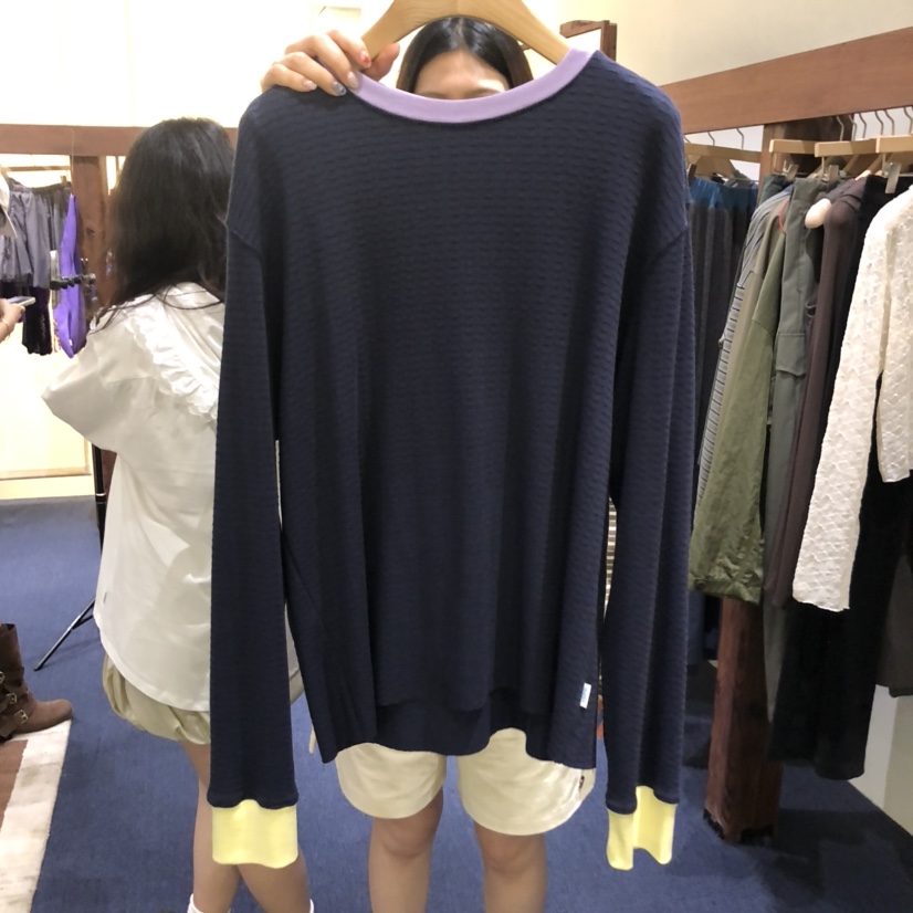 FURE韓國代購㊣女裝新品熱賣職業時尚休閑人氣推薦25秋冬長袖T恤FURE長袖T恤圖色2