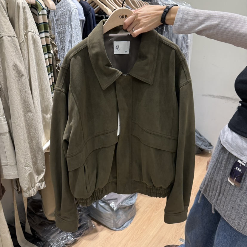 ORE-P東大門㊣實拍女士新品休閑時尚真品推薦職業夾克絨面革ORE夾克圖色2