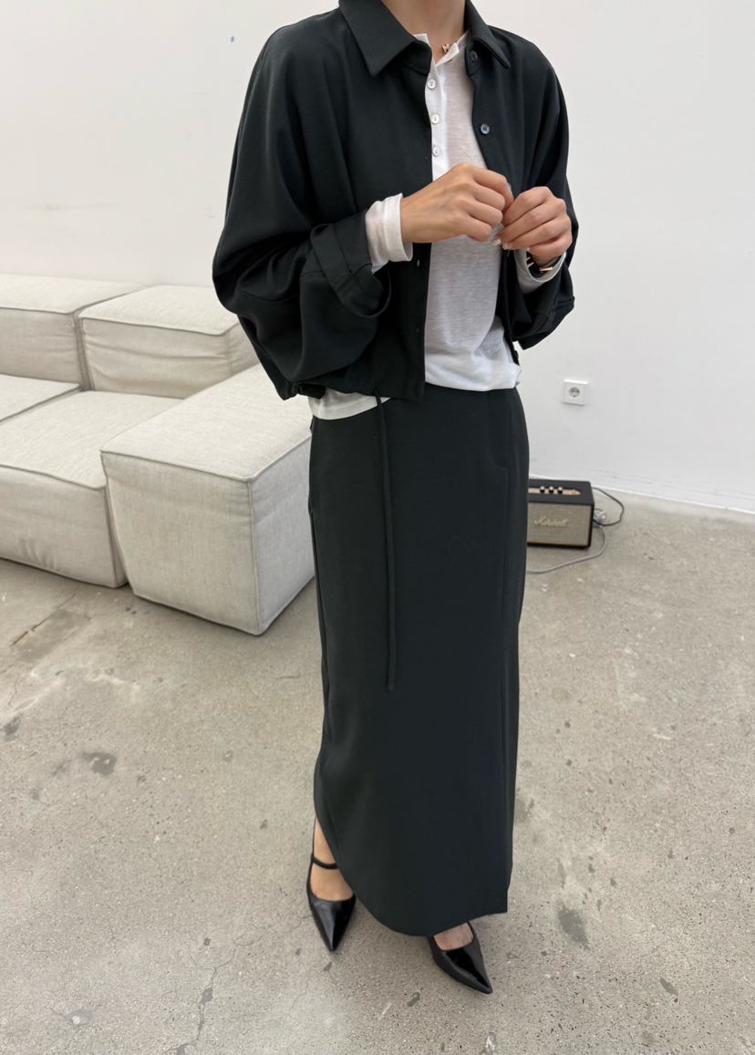 NINESQUARED韓國直郵㊣女裝新款25秋冬真品職業休閑熱賣長裙NINESQUARED長裙