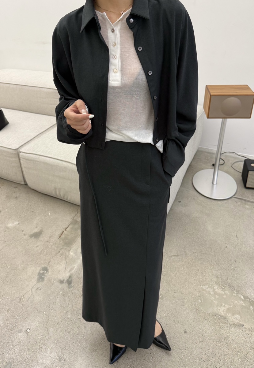 NINESQUARED韓國直郵㊣女裝新款25秋冬真品職業休閑熱賣長裙NINESQUARED長裙圖色3