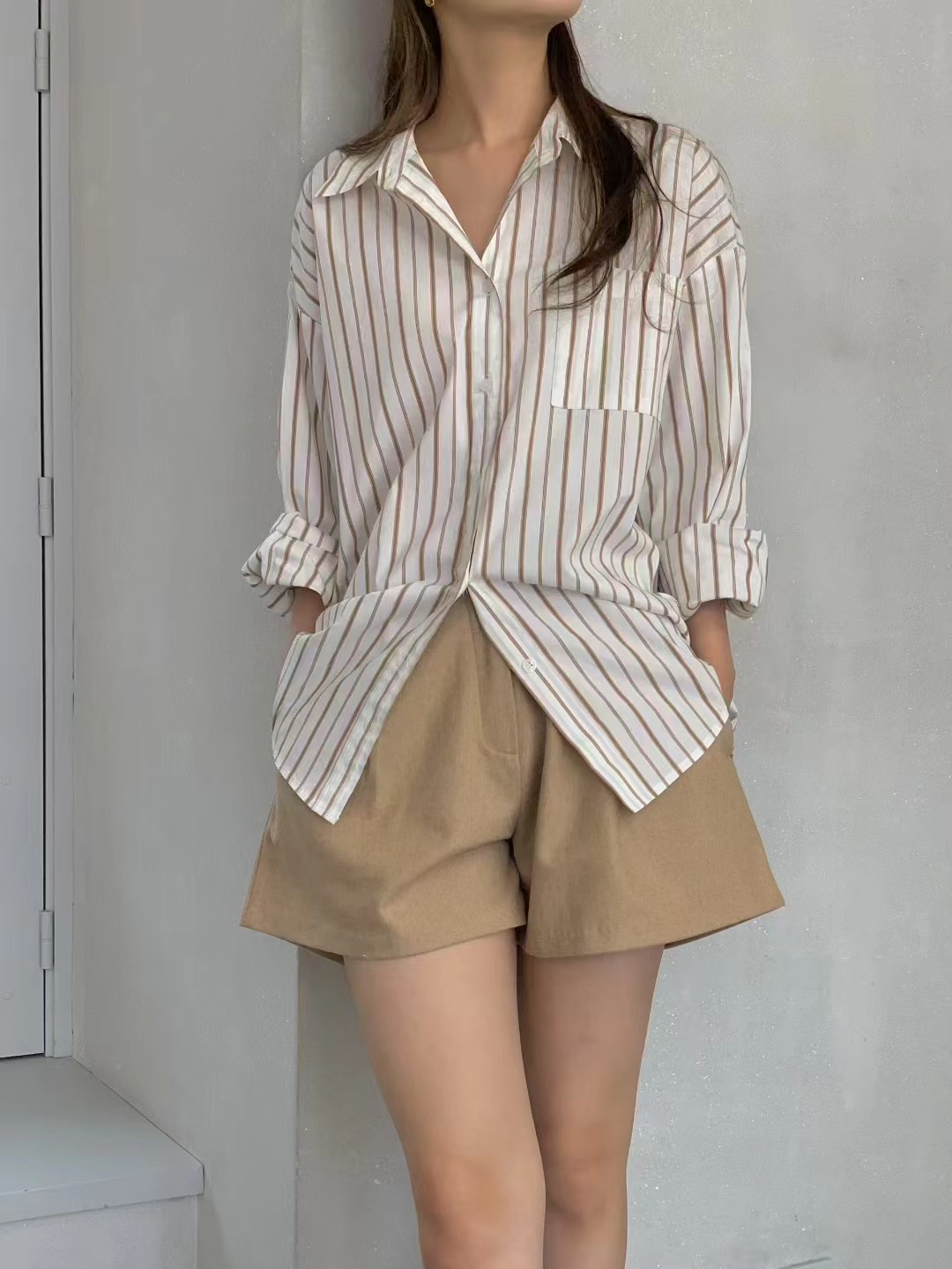 ALL OVER東大門㊣直郵女裝新款休閑真品25秋冬推薦襯衫蕾絲衫ALL OVER襯衫/蕾絲衫