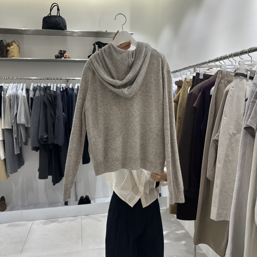 WOOD SAGE韓國代購㊣女士新品真品人氣25秋冬衛衣拉鏈連帽WOOD SAGE衛衣