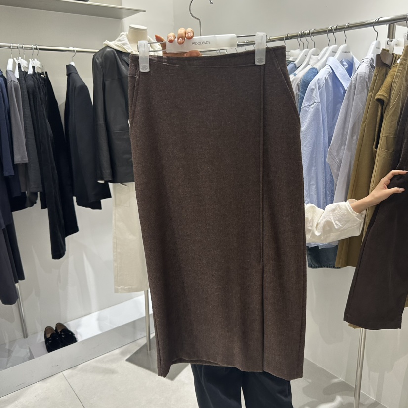 WOOD SAGE東大門㊣代購女裝新品真品職業25秋冬時尚推薦長裙WOOD SAGE長裙圖色2