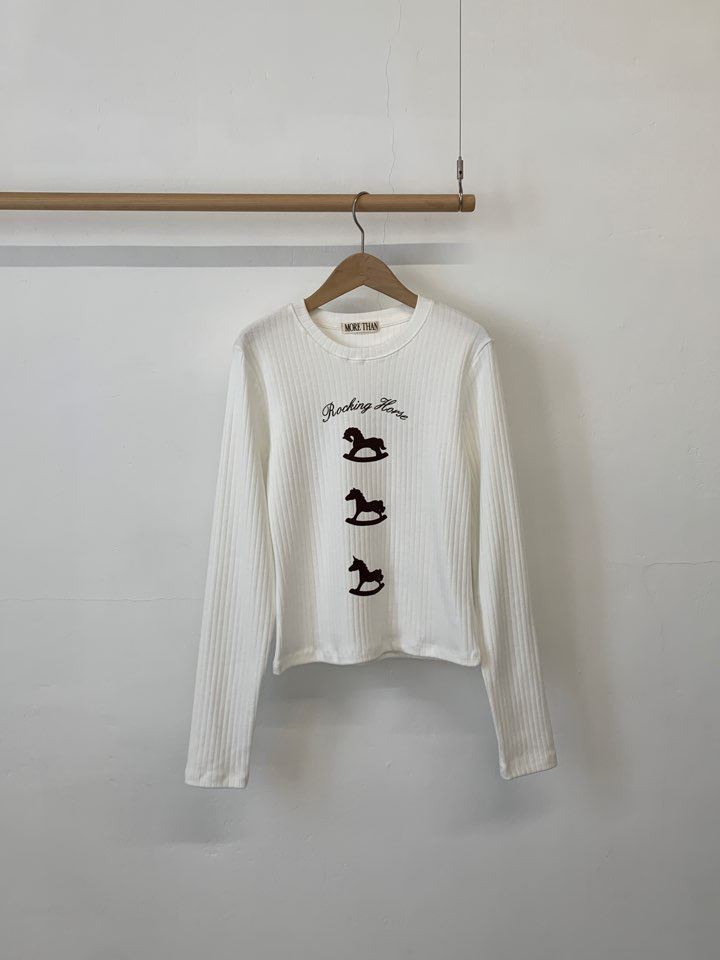 MORE THAN-P韓國直郵㊣女裝新款時尚25秋冬推薦休閑長袖T恤MORE THAN長袖T恤圖色1