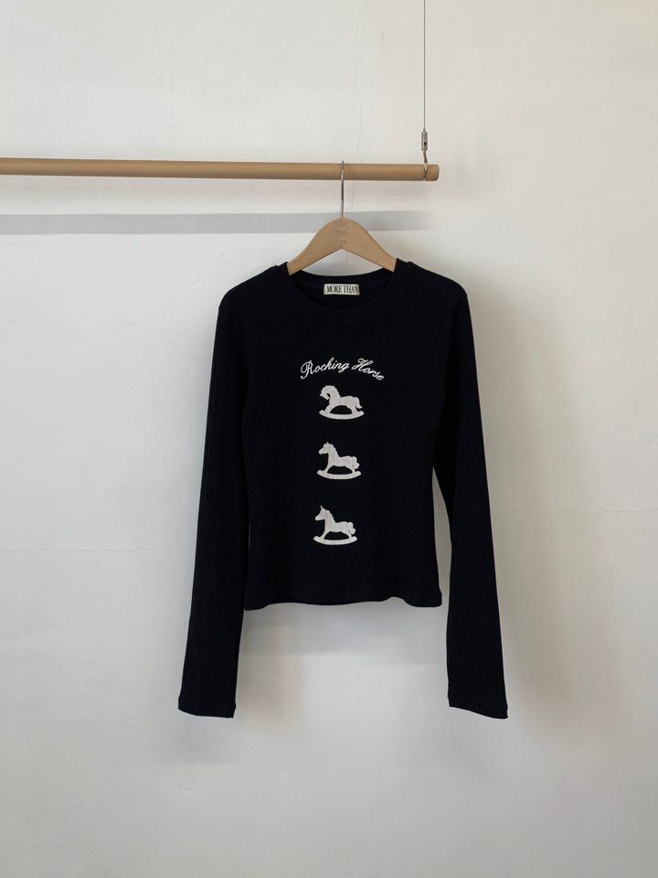 MORE THAN-P韓國直郵㊣女裝新款時尚25秋冬推薦休閑長袖T恤MORE THAN長袖T恤圖色2