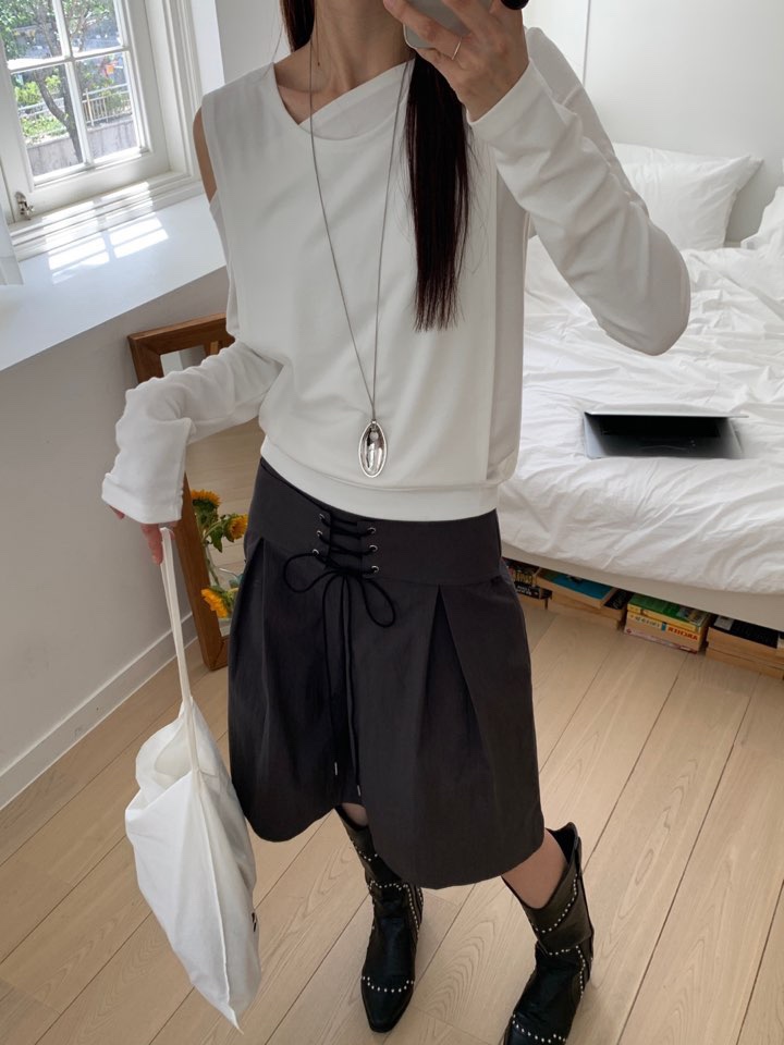 MORE THAN-P韓國代購㊣女士新品人氣休閑時尚半身裙中短裙MORE THAN半身裙/中短裙
