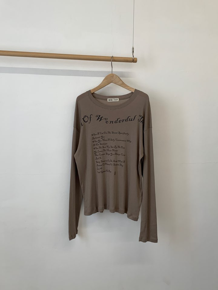 MORE THAN-P東大門㊣直郵女裝新品時尚真品休閑熱賣長袖T恤MORE THAN長袖T恤圖色2