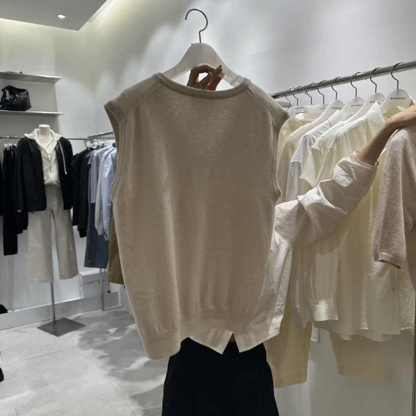 WOOD SAGE韓國代購㊣女裝新款推薦真品時尚職業吊帶背心寬松WOOD SAGE吊帶/背心