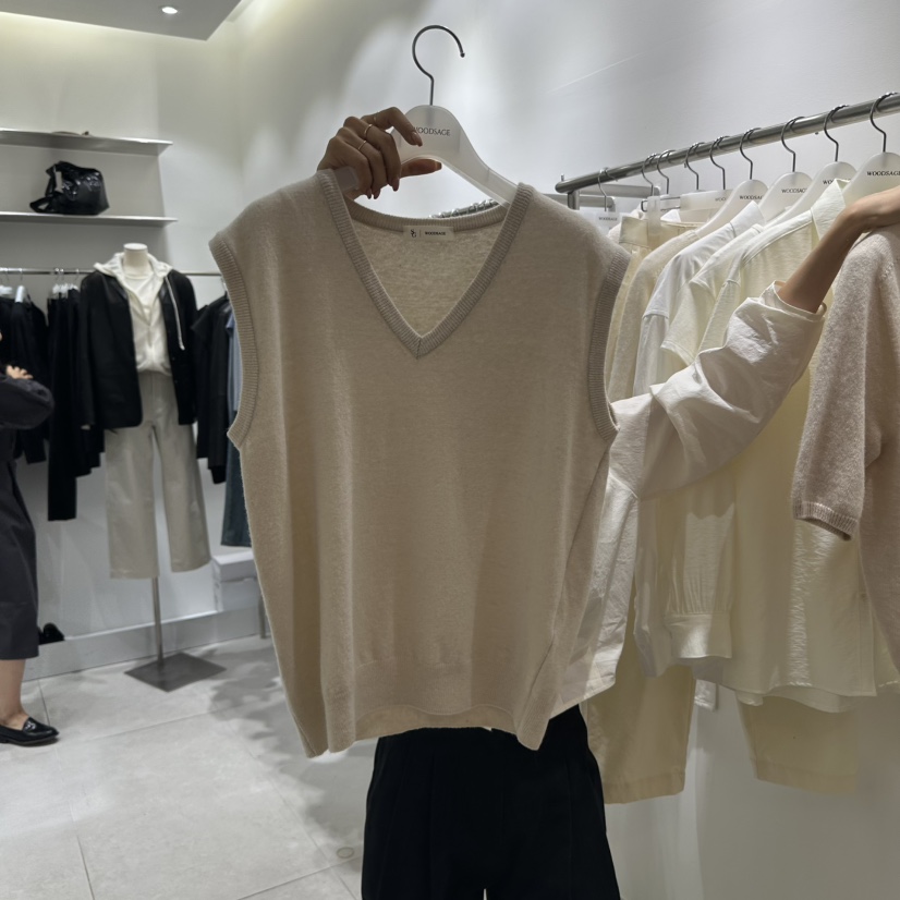WOOD SAGE韓國代購㊣女裝新款推薦真品時尚職業吊帶背心寬松WOOD SAGE吊帶/背心