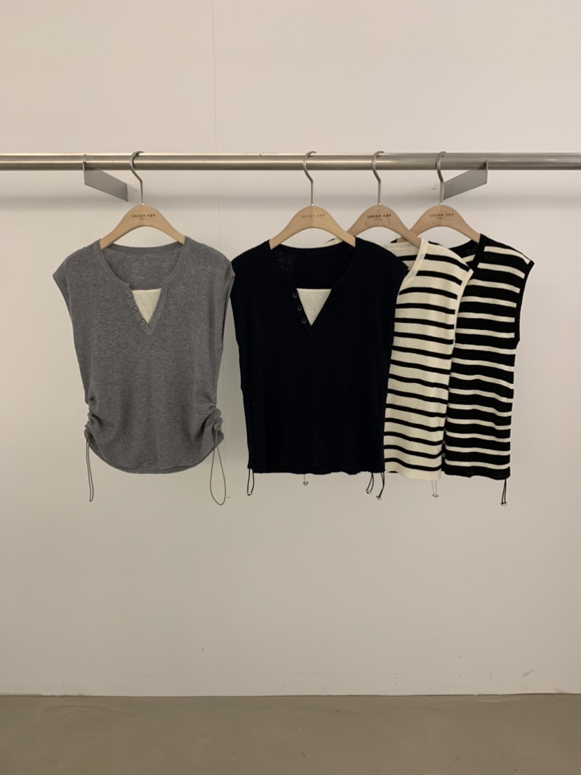 UNDER KEY東大門㊣直郵女裝新品推薦時尚休閑真品吊帶背心UNDER KEY吊帶/背心