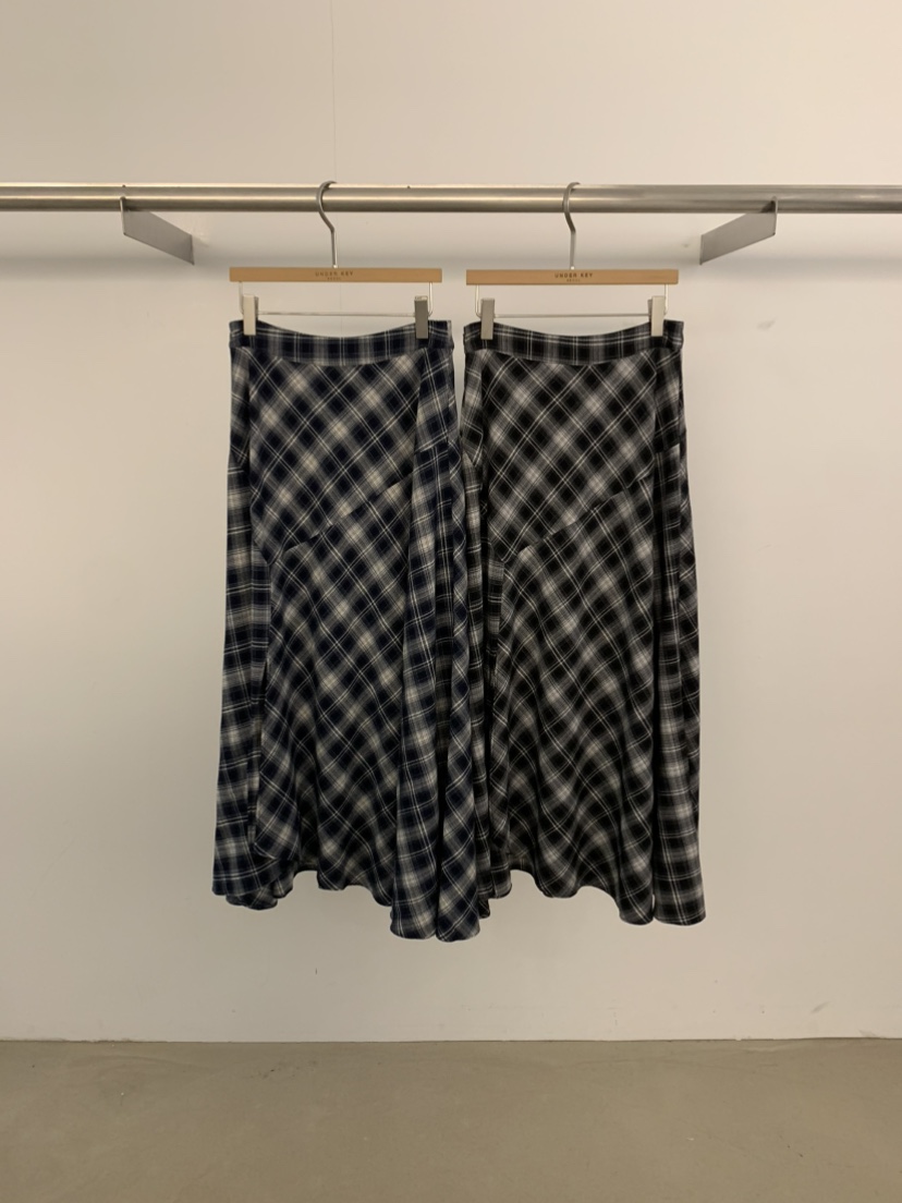 UNDER KEY東大門㊣直郵女裝新品職業人氣25秋冬推薦長裙格紋UNDER KEY長裙
