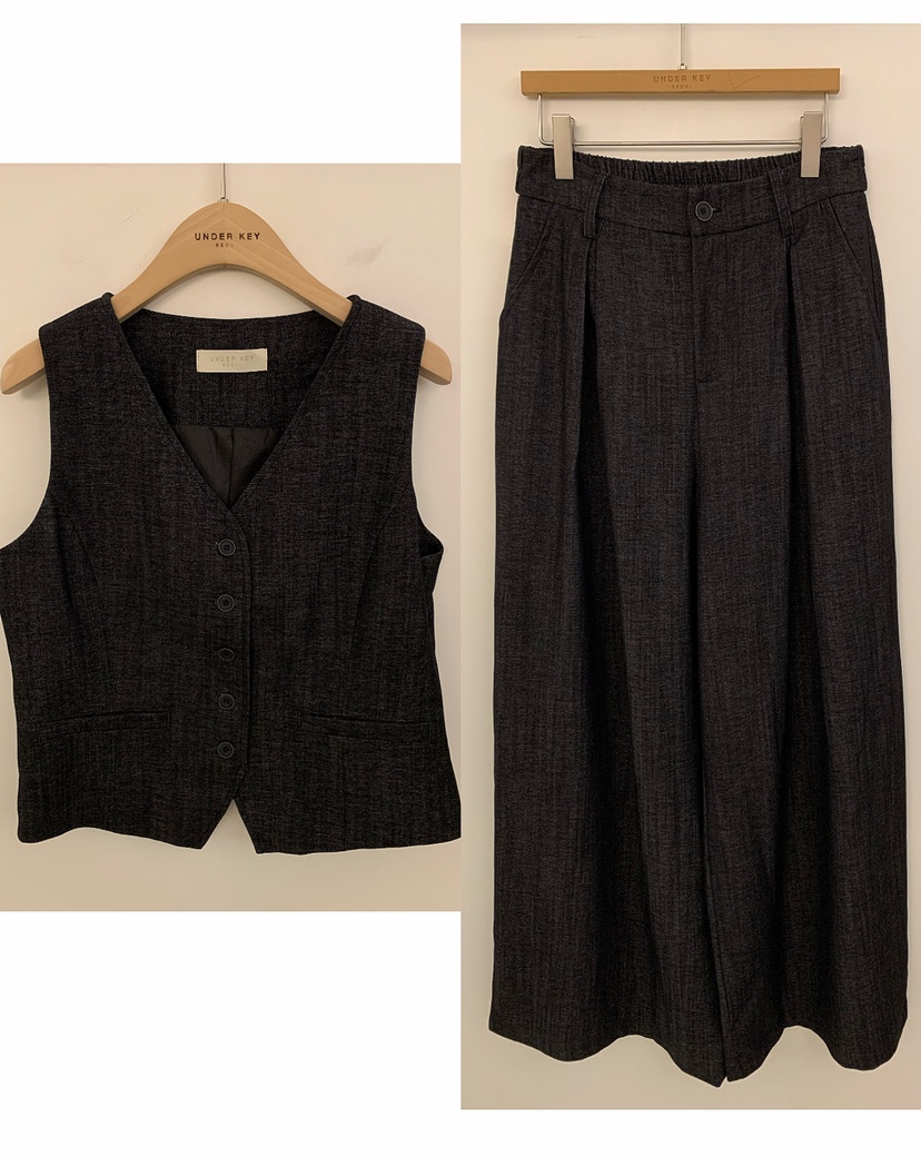 UNDER KEY東大門㊣直郵女裝新品推薦職業真品25秋冬套裝羊毛UNDER KEY套裝圖色3