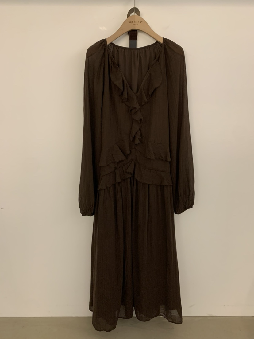 UNDER KEY東大門㊣實拍女士新款推薦人氣時尚連衣裙含腰帶UNDER KEY連衣裙圖色4