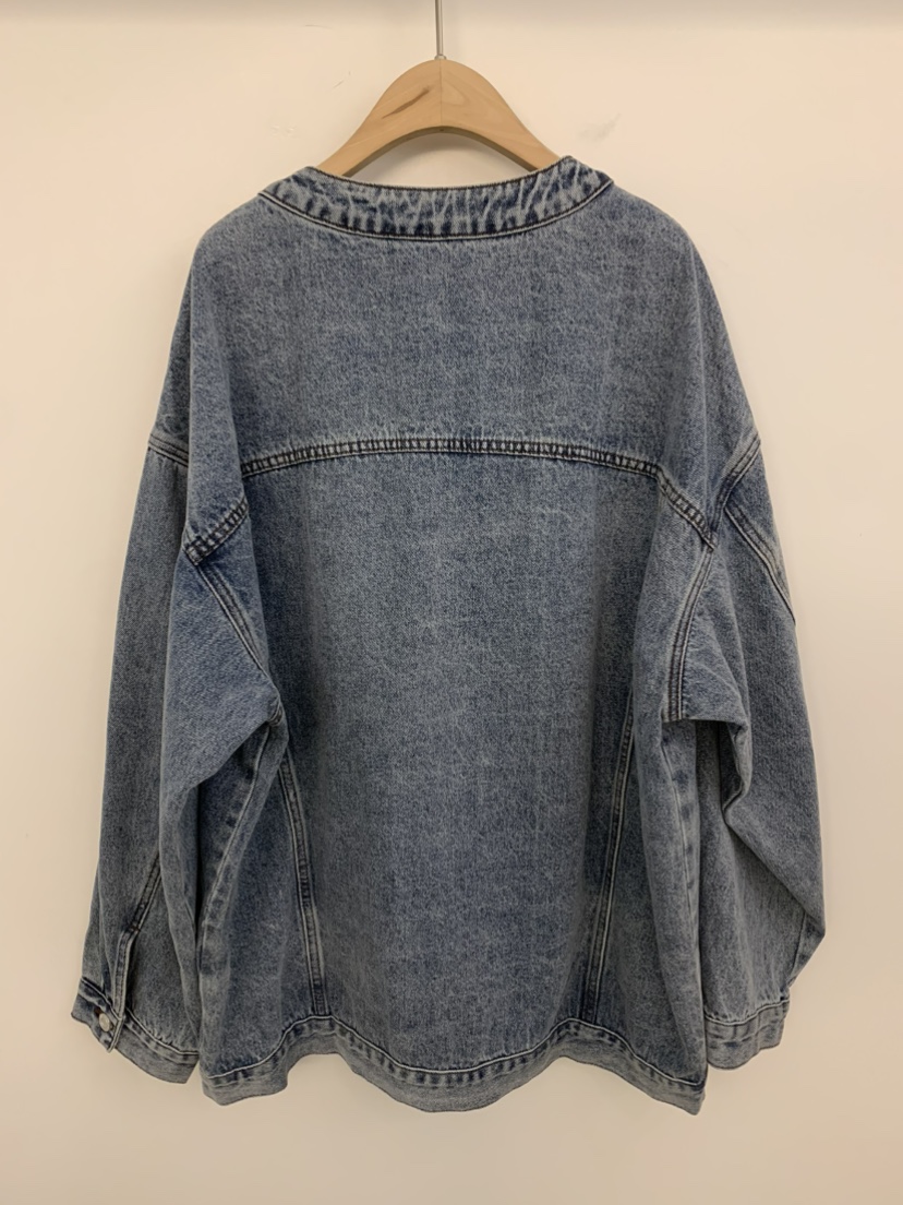 UNDER KEY韓國代購㊣女士新品25秋冬推薦真品夾克寬松牛仔UNDER KEY夾克