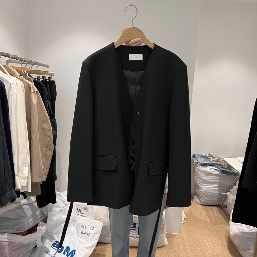 OUR-A東大門㊣直郵女裝新品熱賣25秋冬推薦真品夾克含腰帶OUR-A夾克圖色2