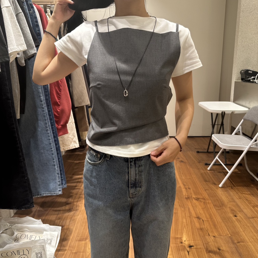 COMELY韓國直郵㊣女士新款真品職業推薦時尚休閑T恤不含吊帶COMELYT恤圖色4
