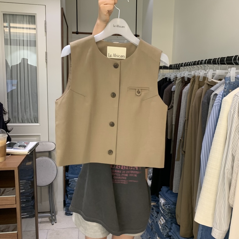 LE AHICON東大門㊣實拍女士新品職業25秋冬休閑時尚真品馬甲Le Ahicon馬甲圖色3
