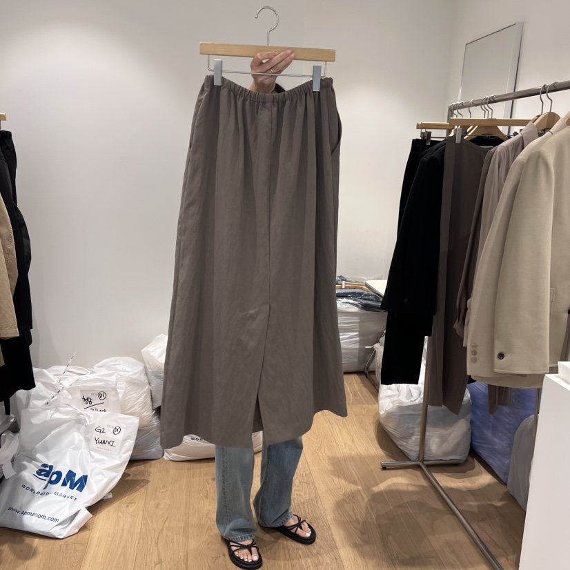 OUR-A韓國直郵㊣女裝新品25秋冬人氣職業推薦休閑長裙天絲OUR-A長裙