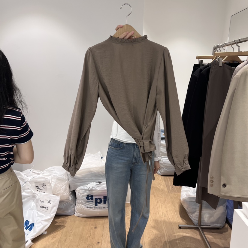 OUR-A東大門㊣代購女裝新款時尚人氣職業推薦真品襯衫蕾絲衫OUR-A襯衫/蕾絲衫