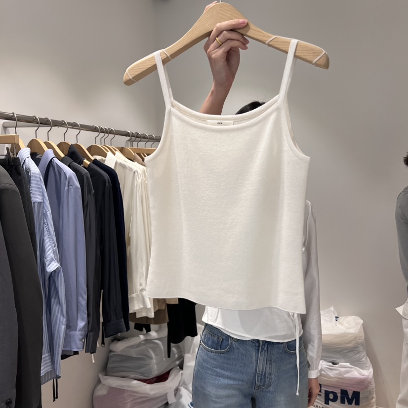 OUR-A東大門㊣代購女士新品推薦休閑時尚職業25秋冬吊帶背心OUR-A吊帶/背心圖色1