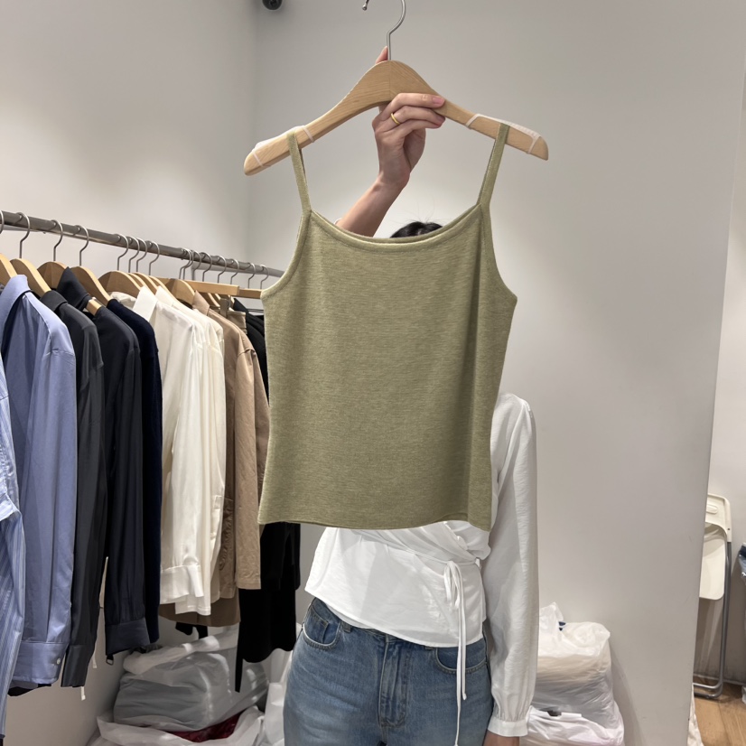 OUR-A東大門㊣代購女士新品推薦休閑時尚職業25秋冬吊帶背心OUR-A吊帶/背心圖色2