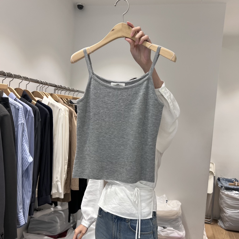 OUR-A東大門㊣代購女士新品推薦休閑時尚職業25秋冬吊帶背心OUR-A吊帶/背心圖色3