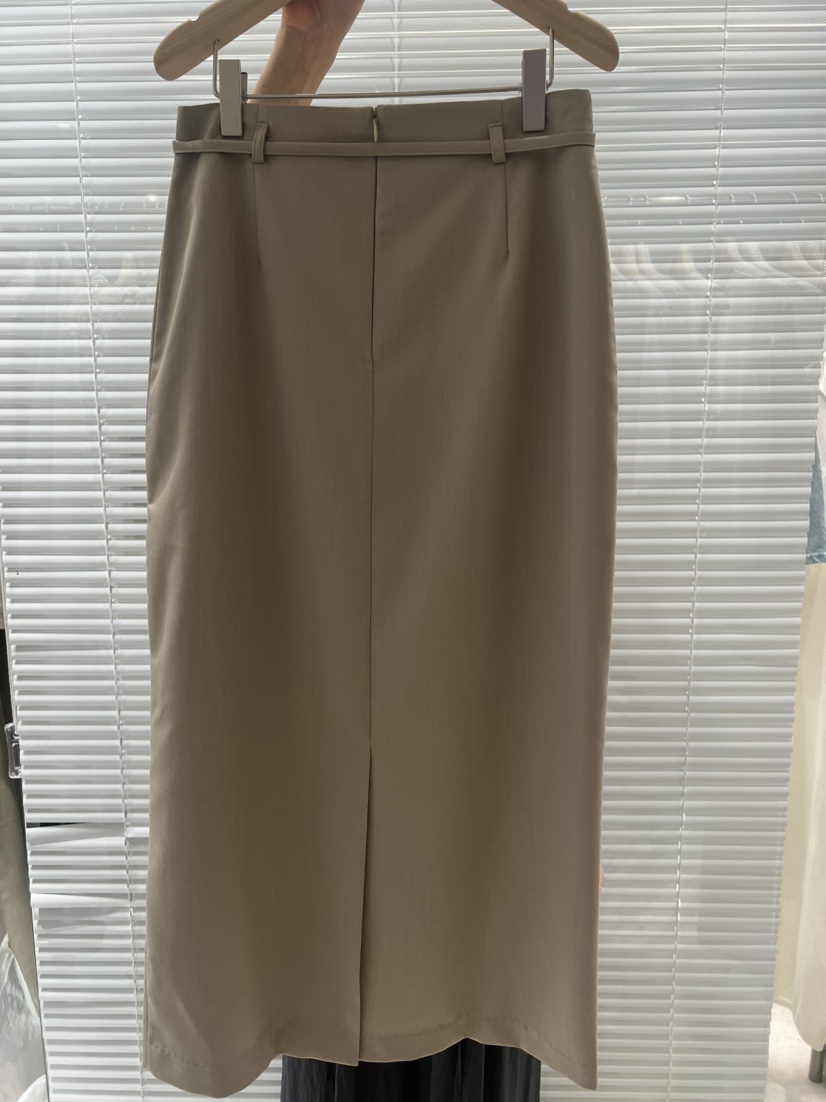 FF東大門㊣代購女士新品休閑人氣職業25秋冬長裙含腰繩腰帶FF/SUNDAY長裙
